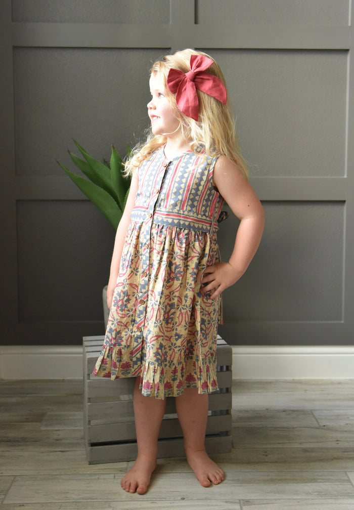 Abstract& Floral Shirt Dress Dress Yo Baby Wholesale