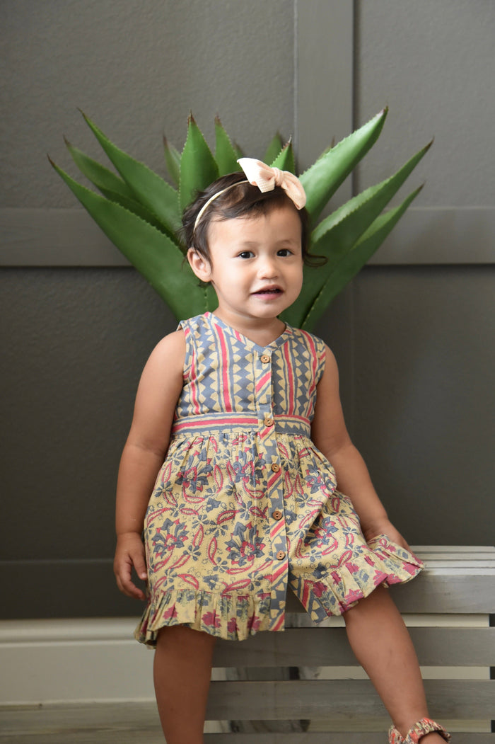 Abstract & Floral Shirt Dress Dress Yo Baby Wholesale