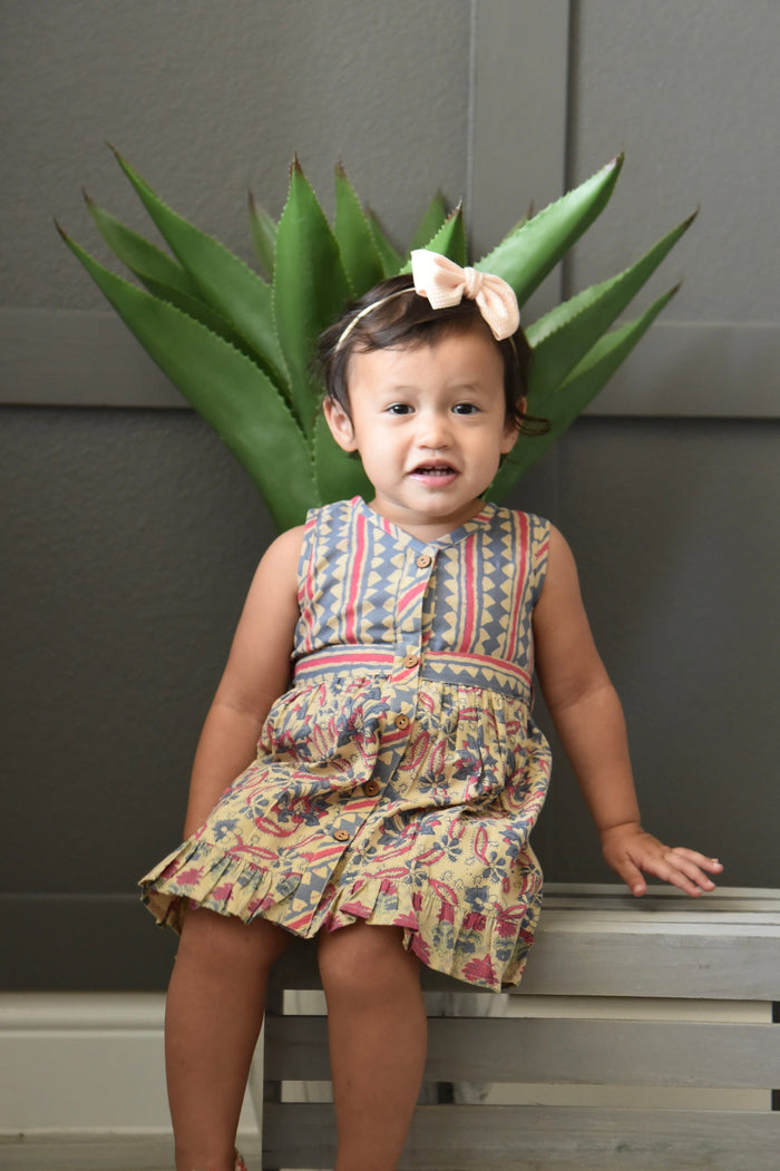 Abstract & Floral Shirt Dress Dress Yo Baby Wholesale