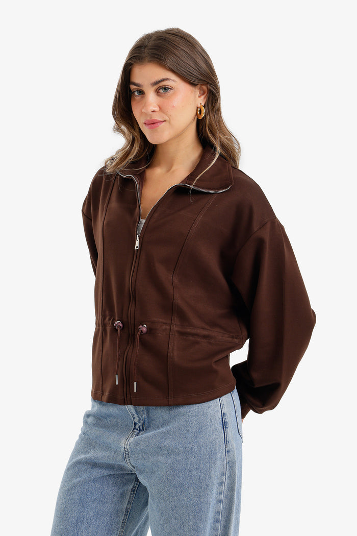 Adjustable Drawstring Lounge Jacket