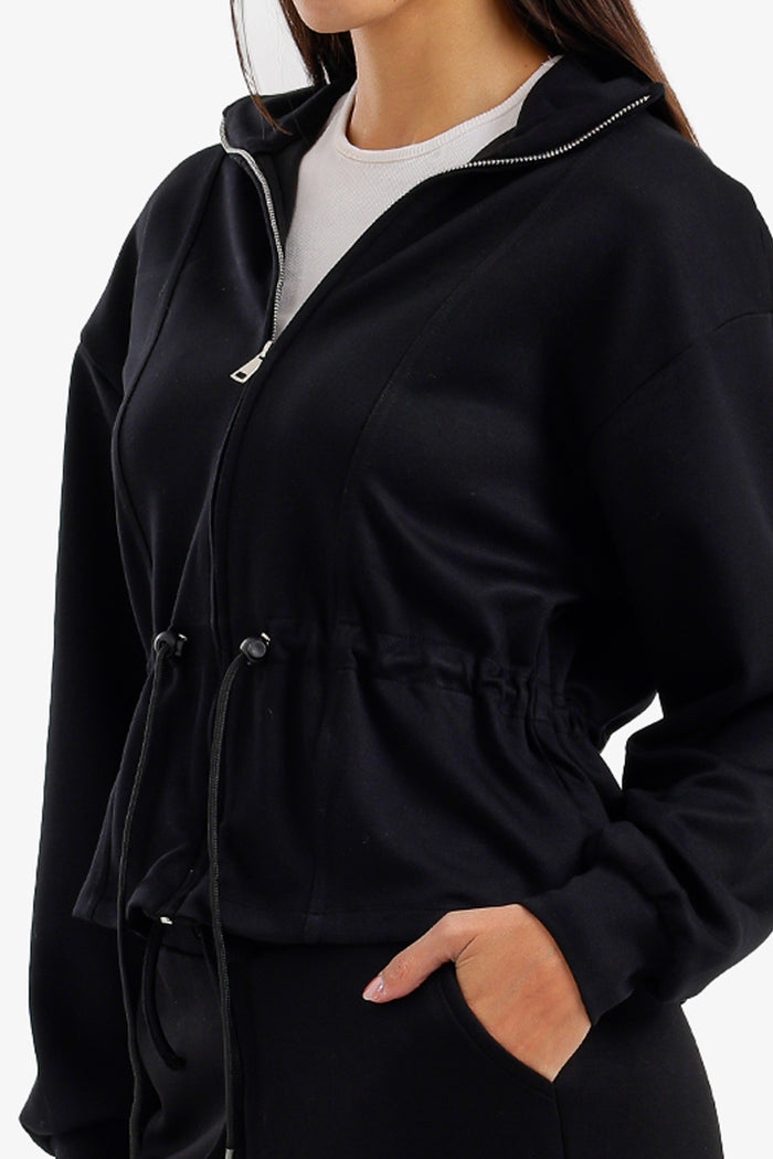 Adjustable Drawstring Lounge Jacket