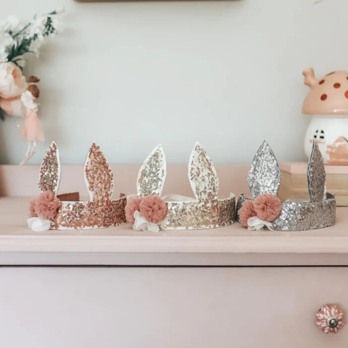 Alimrose Bunny Sequin Floral Crown - Assorted
