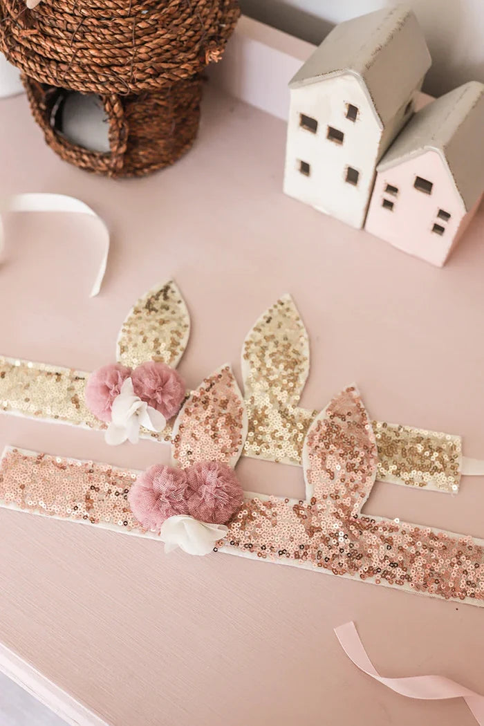 Alimrose Bunny Sequin Floral Crown - Assorted