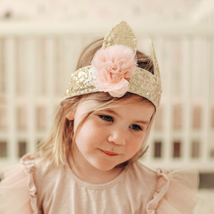 Alimrose Bunny Sequin Floral Crown - Assorted