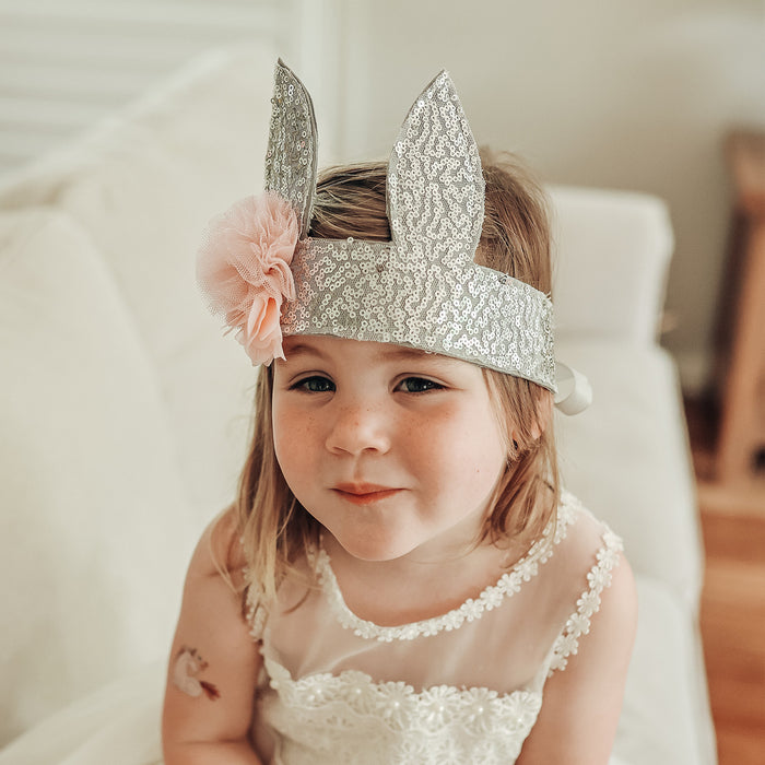 Alimrose Bunny Sequin Floral Crown - Assorted