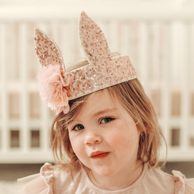 Alimrose Bunny Sequin Floral Crown - Assorted