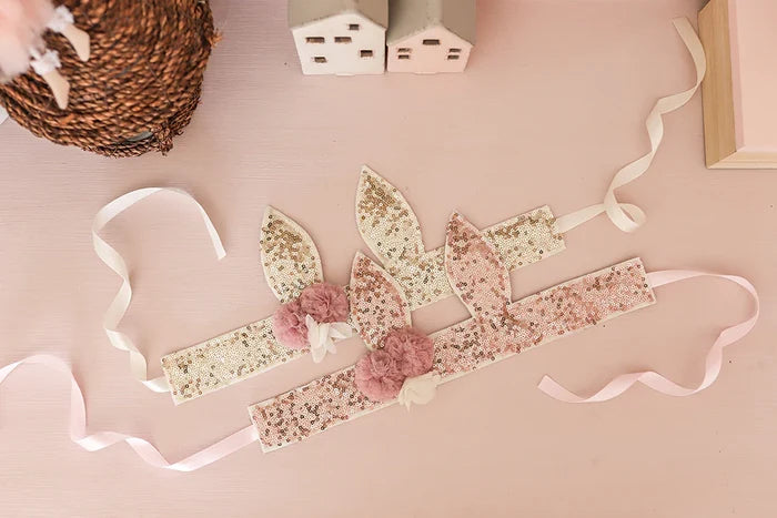 Alimrose Bunny Sequin Floral Crown - Assorted