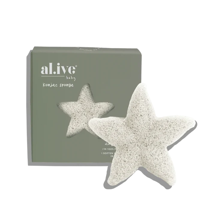 al.ive body Baby Konjac Sponge - White