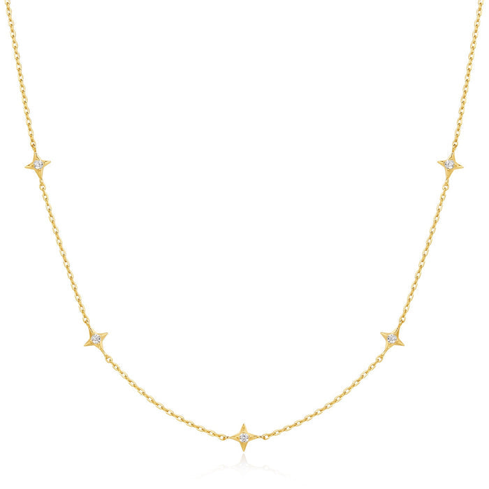 Ania Haie Gold Stars Station Necklace