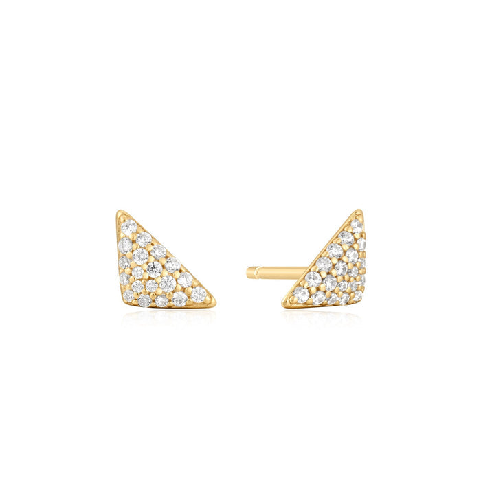 Ania Haie Gold Triangular PavÃ© Studs