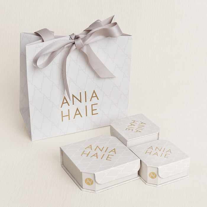 Ania Haie Silver Sparkle Pearl Crossover Adjustable Ring