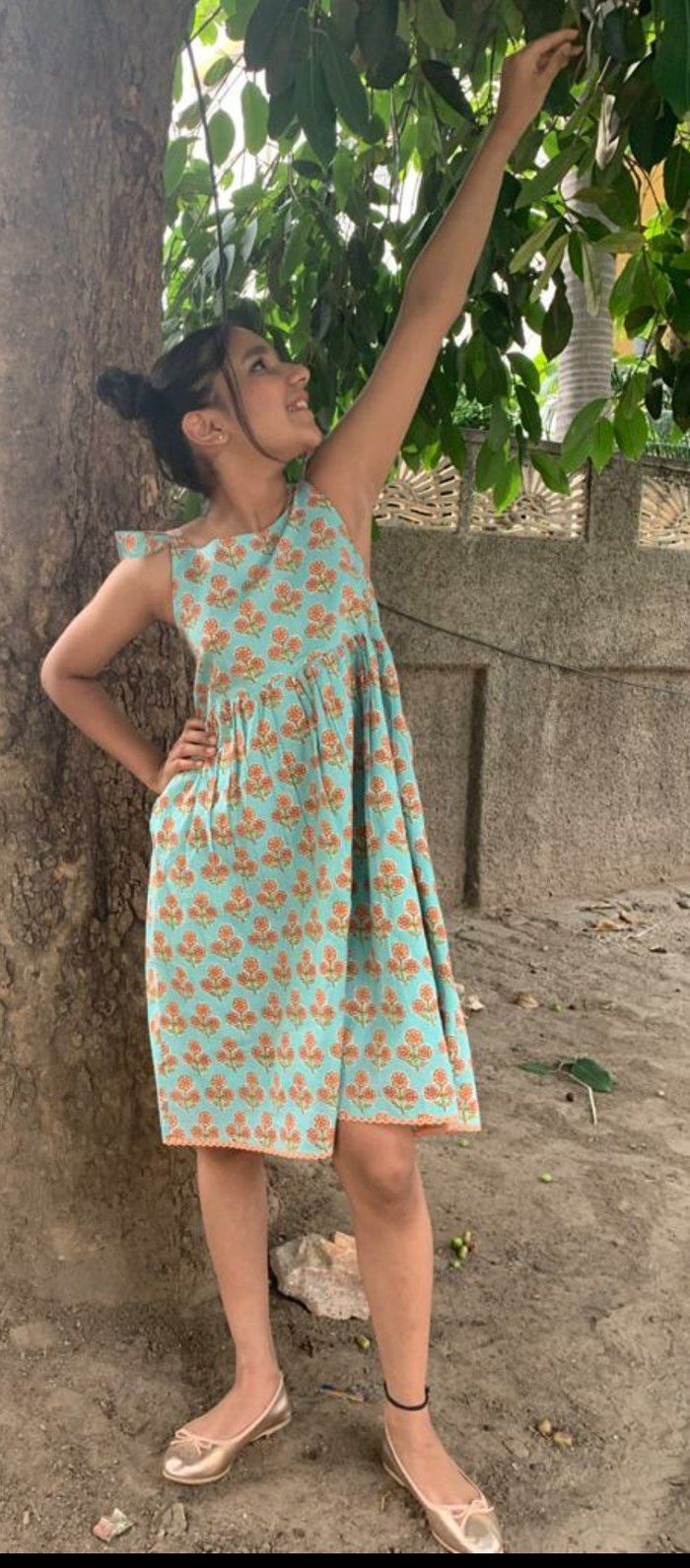 Aqua Flutter Sleeves Dress Dress Yo Baby Wholesale