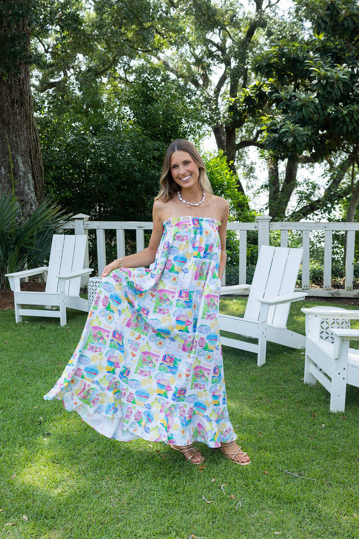 Around The World Maxi Dress - Amalfi Coast Linen