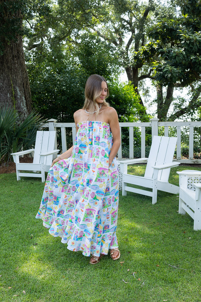 Around The World Maxi Dress - Amalfi Coast Linen