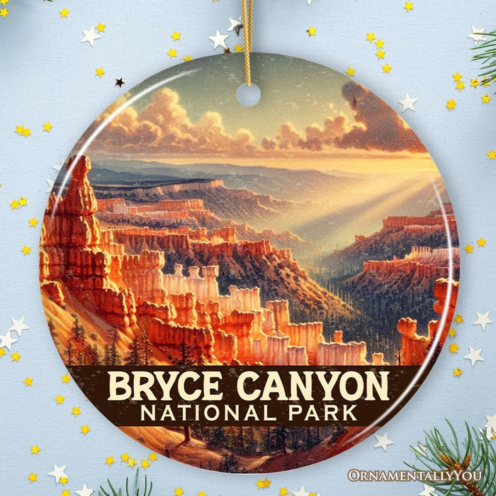 Artistic Bryce Canyon National Park Ornament, Utah Desert Landscape Christmas Gift and Tree Decor Ceramic Ornament OrnamentallyYou