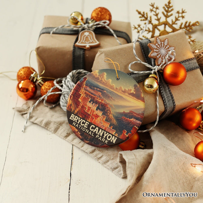 Artistic Bryce Canyon National Park Ornament, Utah Desert Landscape Christmas Gift and Tree Decor Ceramic Ornament OrnamentallyYou