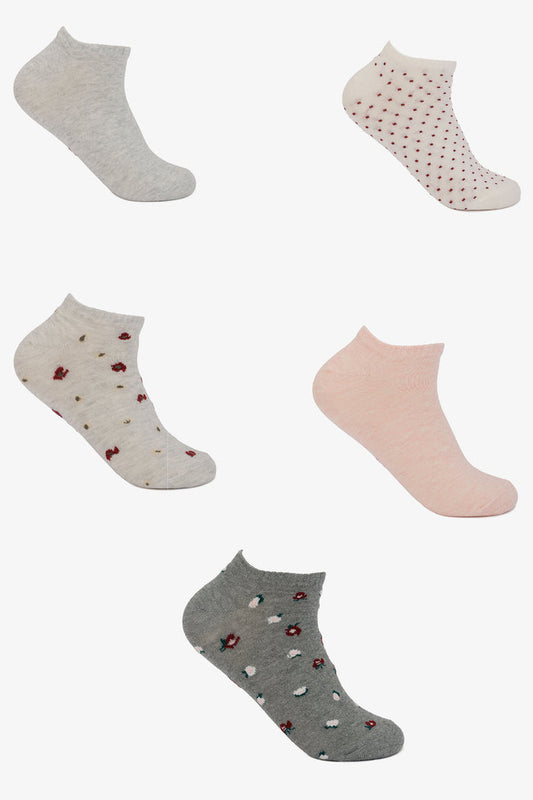 Assorted Print Socks - 5 Pairs