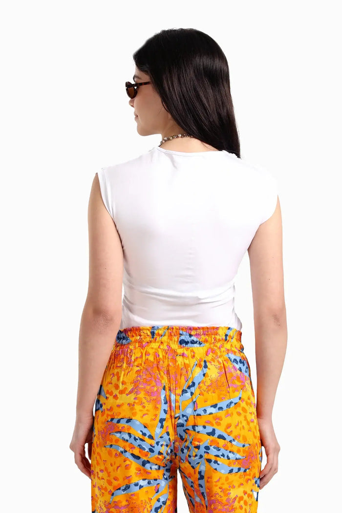Asymmetric V-Neck Top