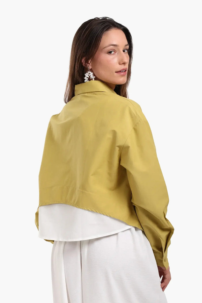 Asymmetrical Cropped Shirt