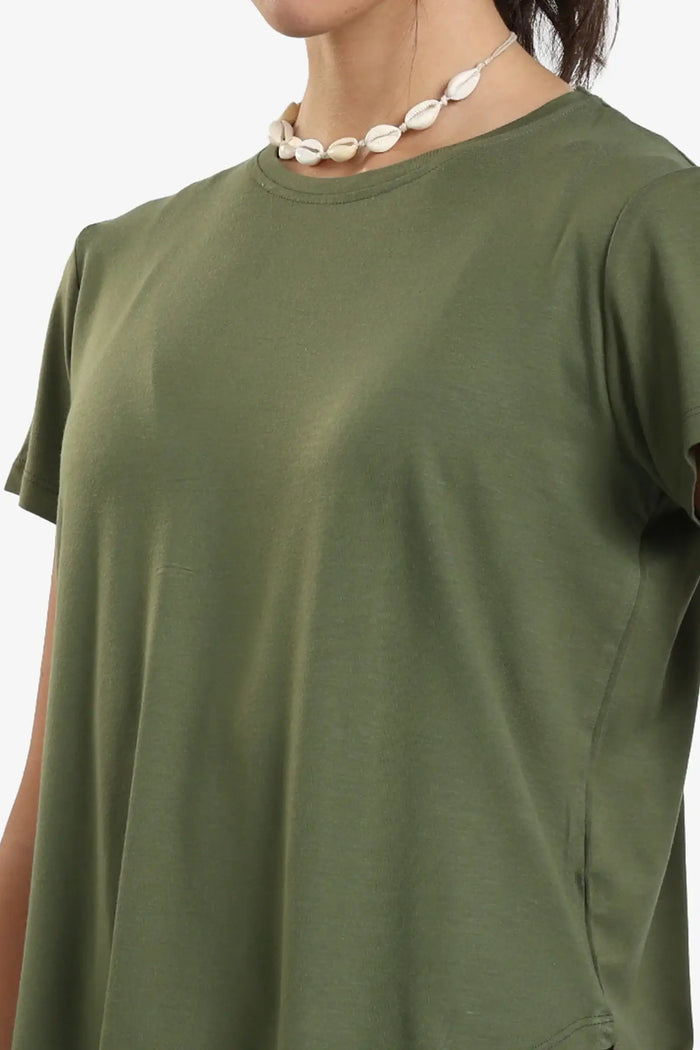 Asymmetrical Hem Basic Top