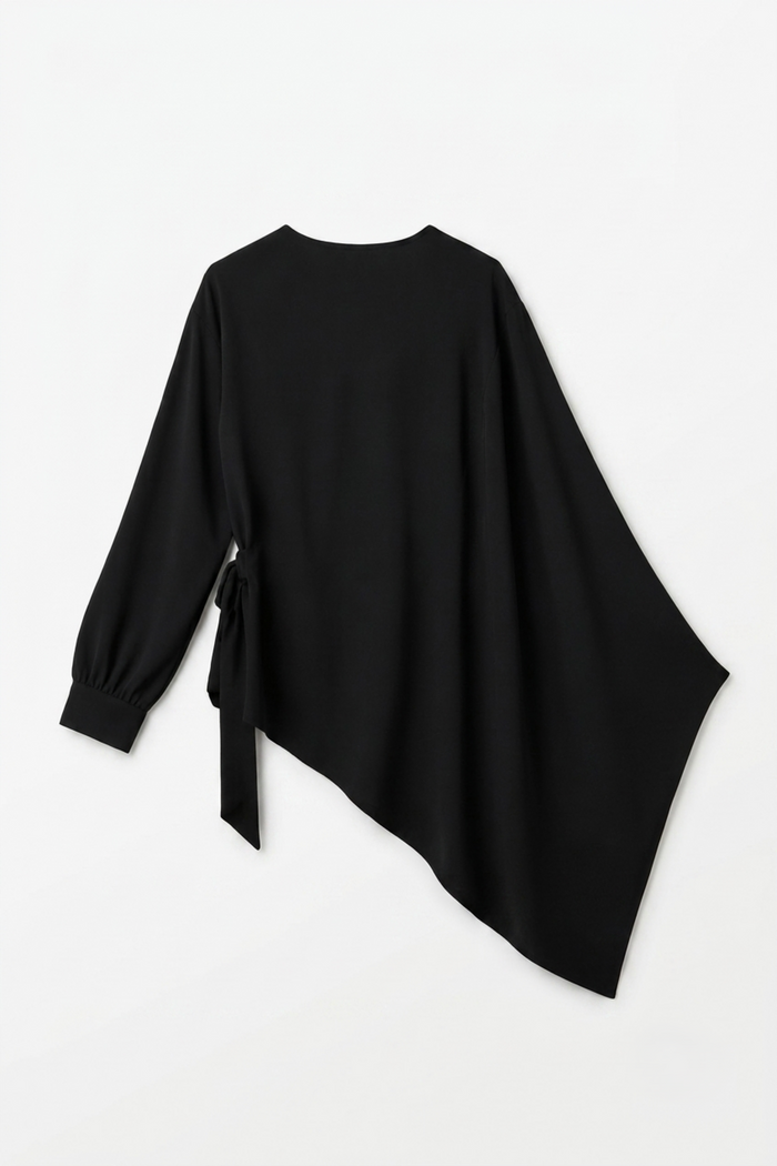 Asymmetrical Wrap Blouse