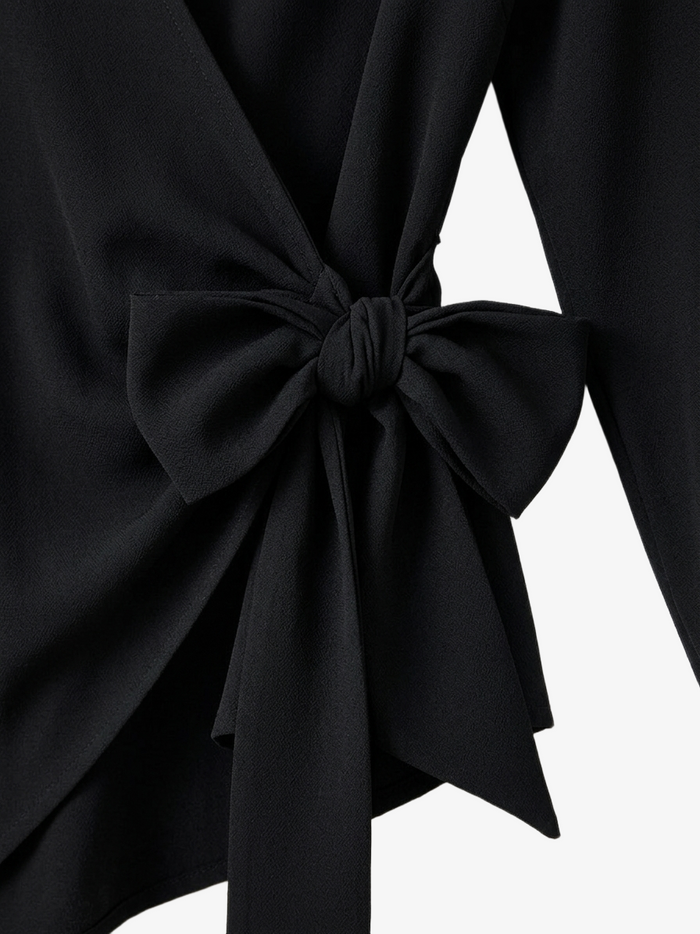 Asymmetrical Wrap Blouse