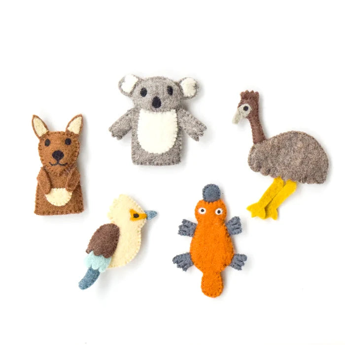 Australian Animals Set A Felt Finger Puppet Set