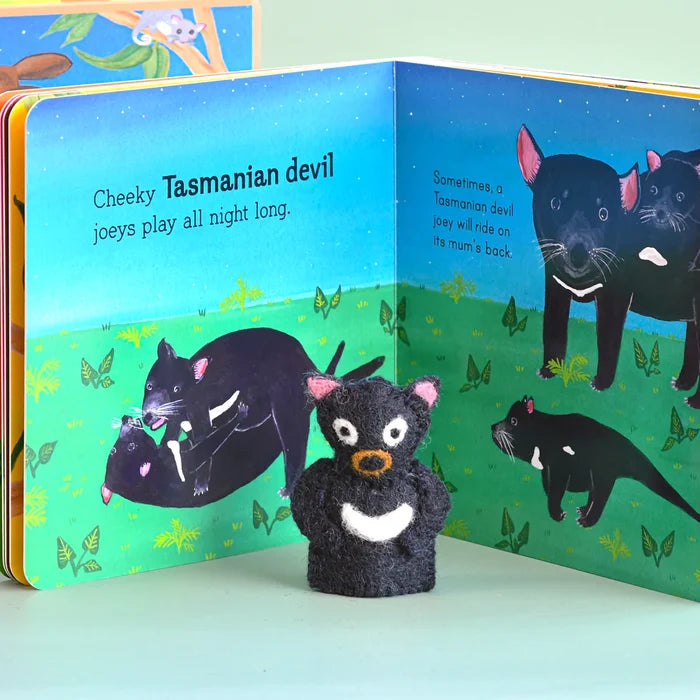 Australian Baby Animals by Frané Lessac - Book and Finger Puppet Set