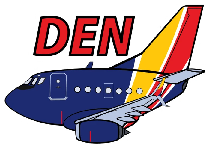 B-737 WN DEN Sticker