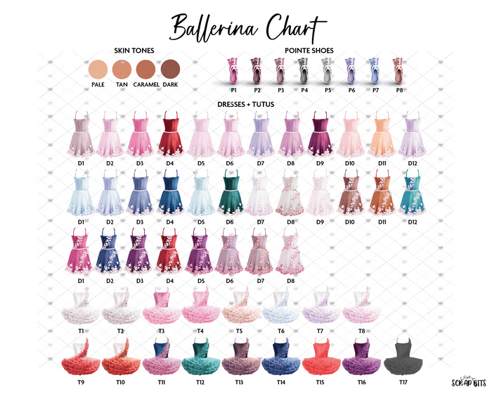 Ballerina Print, Ballet Dancer Wall Art, Full Body . Personalized Printable Portrait Print - Scrap Bits