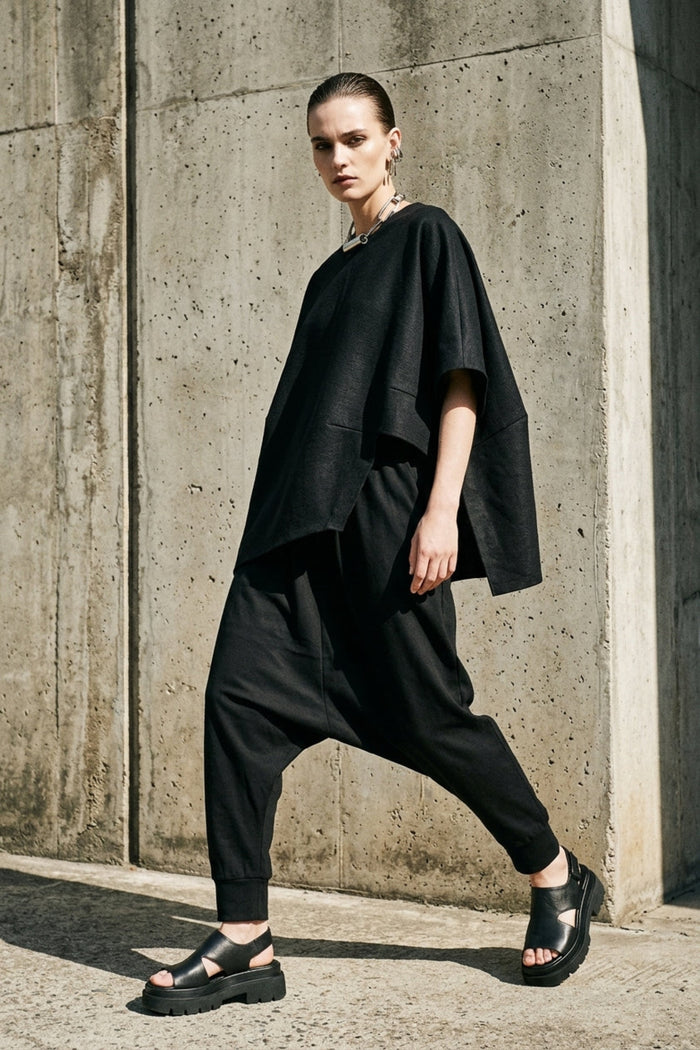 Balloon Wide-Leg Pants