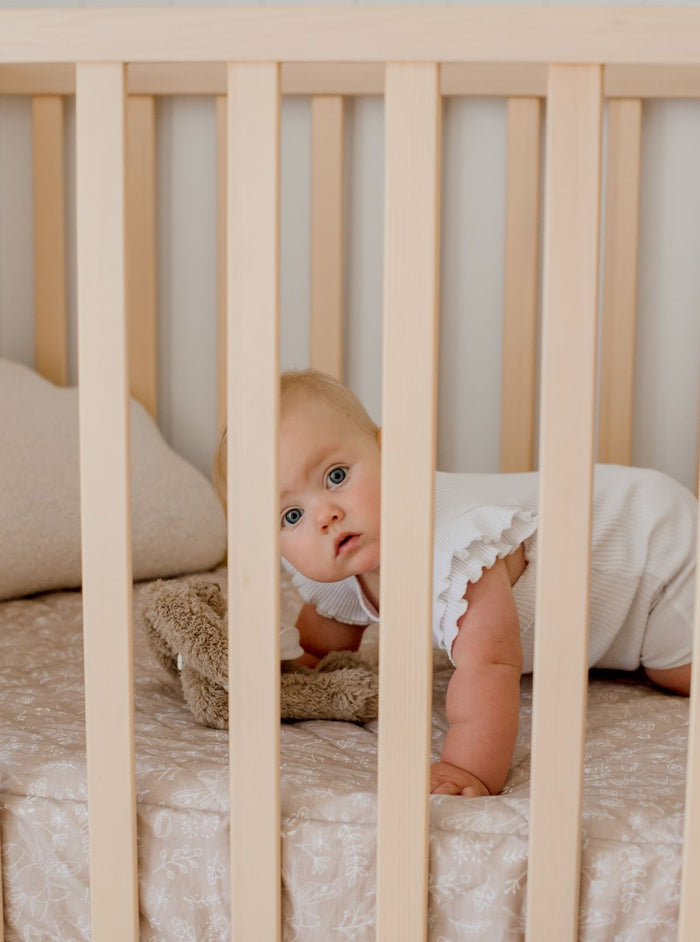Bambella 2-in-1 Waterproof Cot Sheet & Mattress Protector | Bee Kind