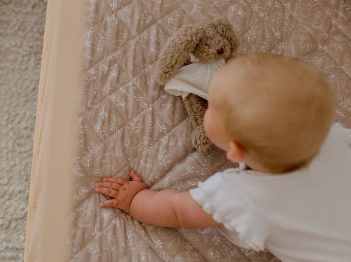 Bambella 2-in-1 Waterproof Cot Sheet & Mattress Protector | Bee Kind