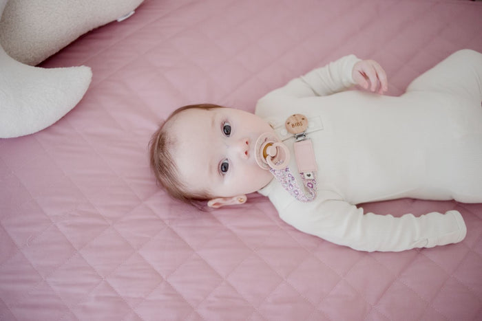 Bambella 2-in-1 Waterproof Cot Sheet & Mattress Protector | Dusty Mauve