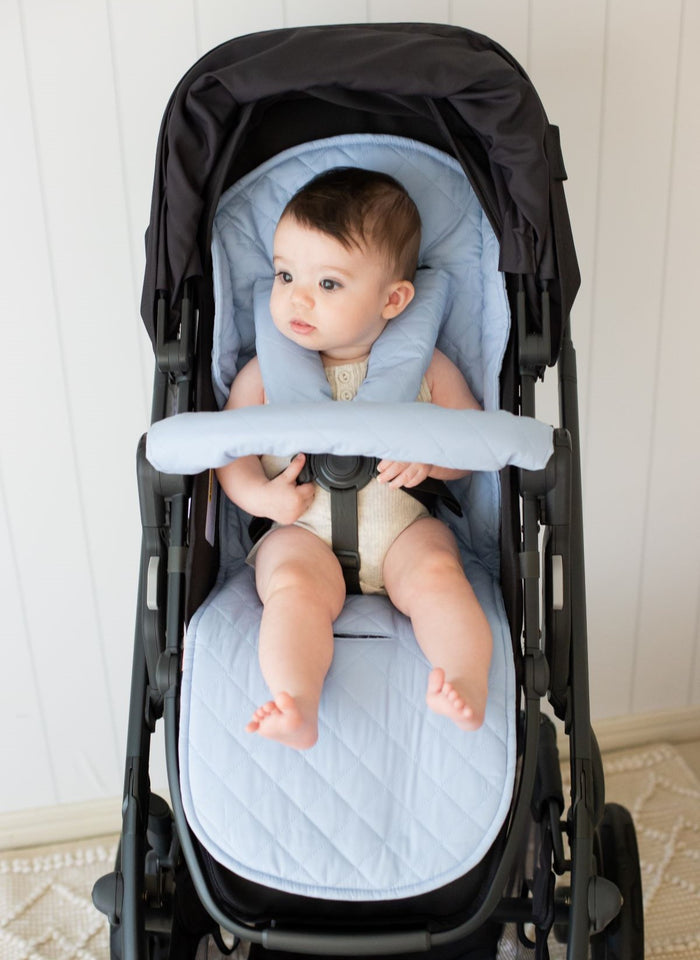 Bambella Designs Universal Quilted Pram Liner | Sky Blue