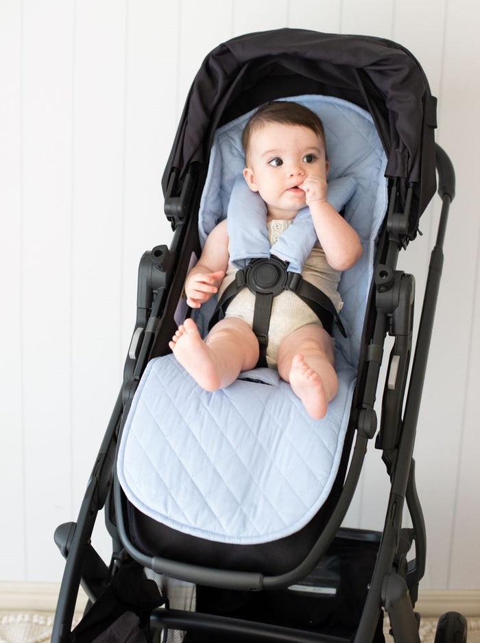 Bambella Designs Universal Quilted Pram Liner | Sky Blue