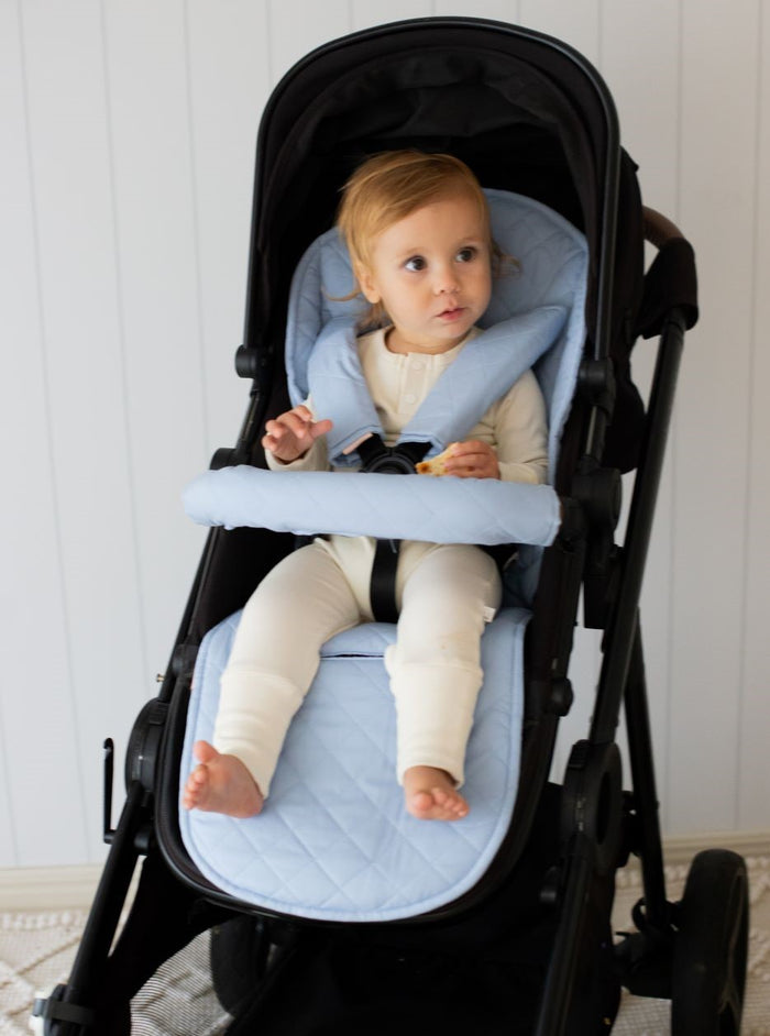 Bambella Designs Universal Quilted Pram Liner | Sky Blue