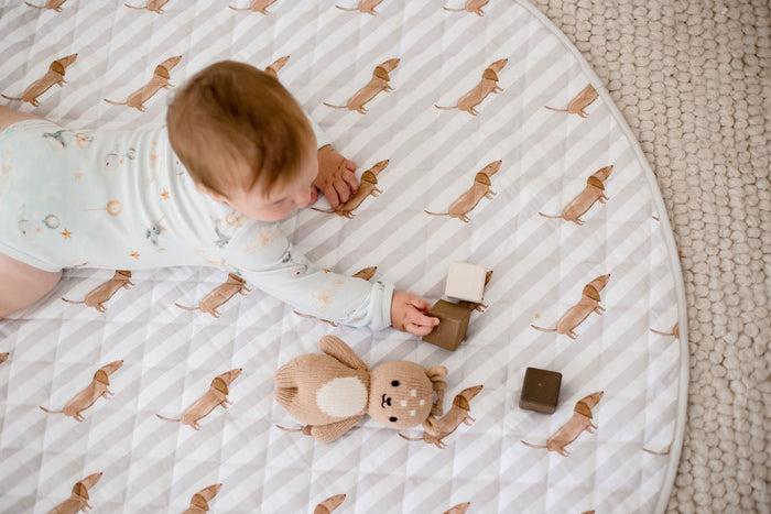 Bambella Padded Waterproof Play Mat - Dachshund Days