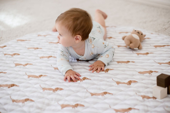 Bambella Padded Waterproof Play Mat - Dachshund Days