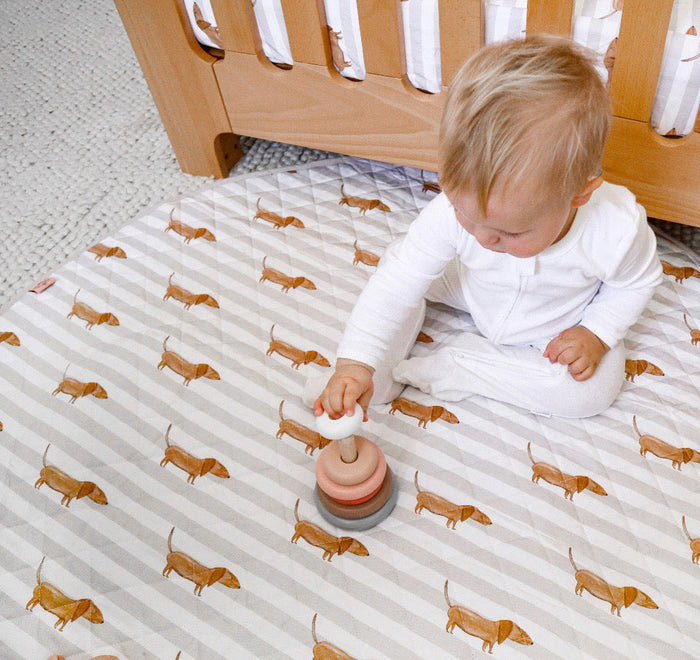 Bambella Padded Waterproof Play Mat - Dachshund Days