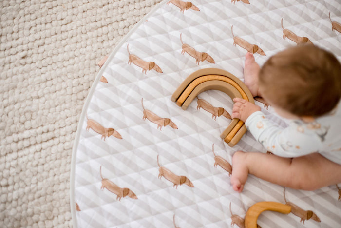 Bambella Padded Waterproof Play Mat - Dachshund Days
