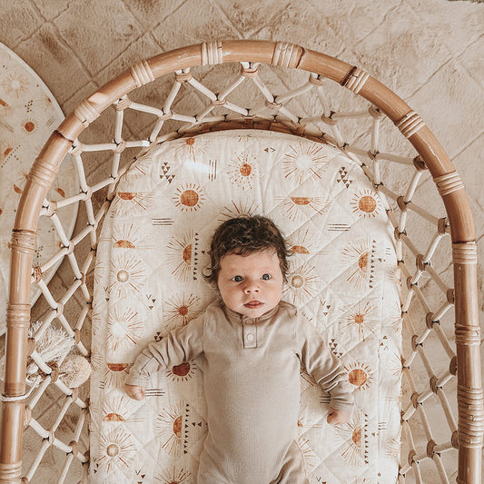 Bambella Waterproof Bassinet Sheet | Bohemian Sunshine