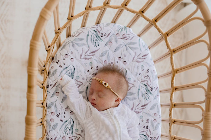 Bambella Waterproof Bassinet Sheet | Botanical