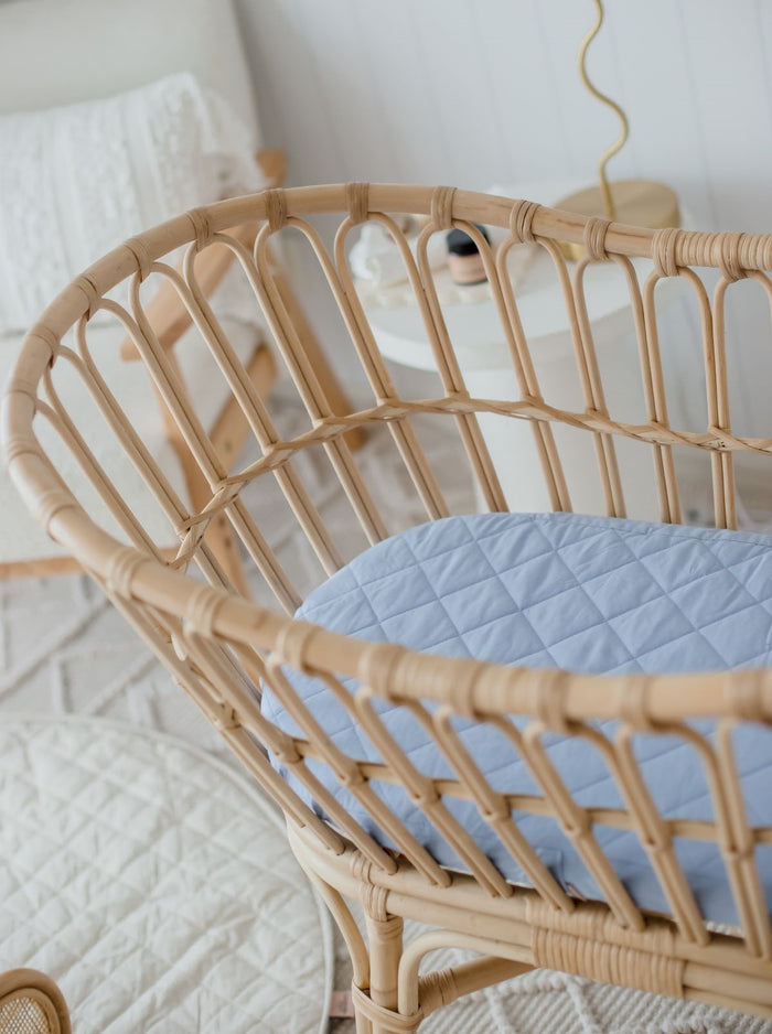 Bambella Waterproof Moses Bassinet Sheet |  Sky Blue