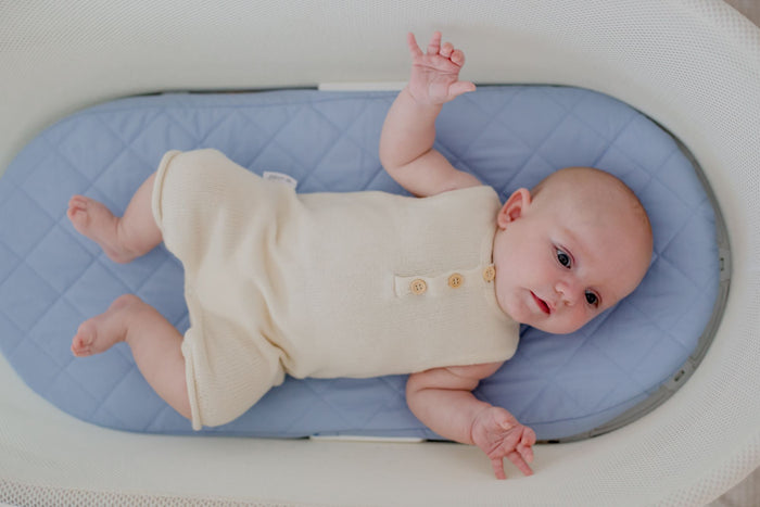 Bambella Waterproof Moses Bassinet Sheet |  Sky Blue