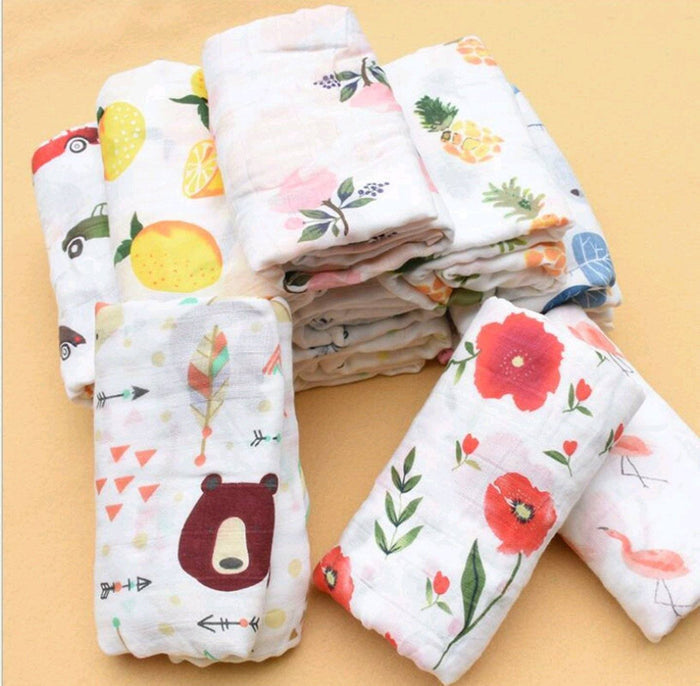 Bamboo Cotton Muslin Baby Swaddles Blanket Yo Baby Wholesale