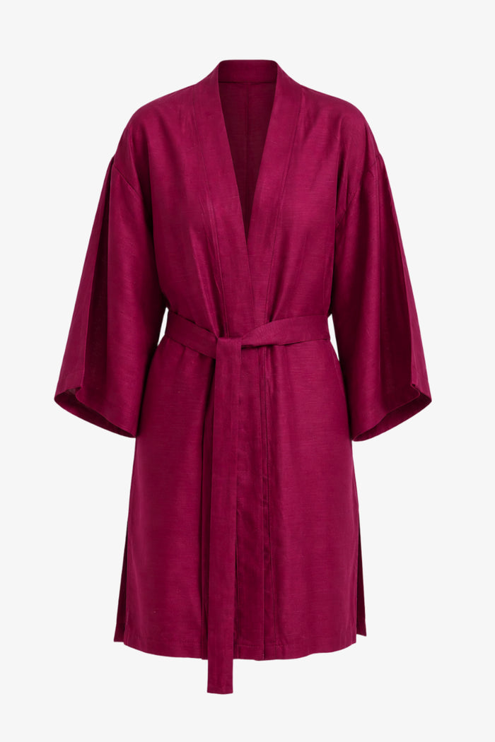 Belted Open-Front Cardigan