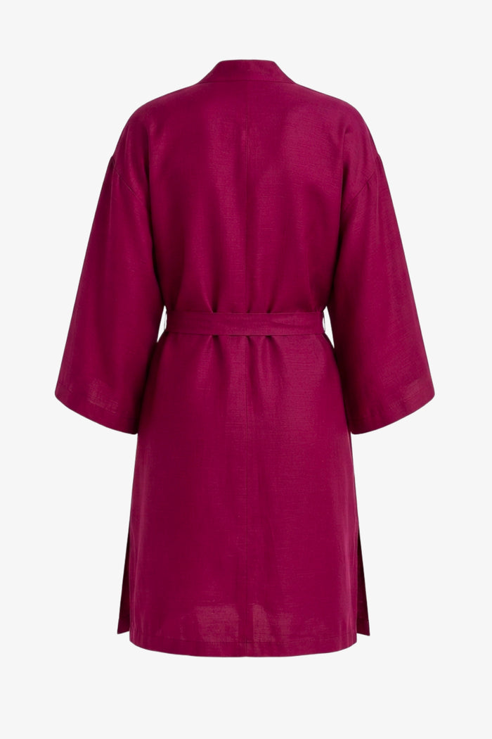 Belted Open-Front Cardigan
