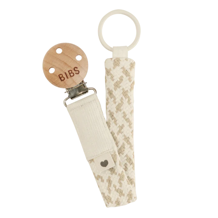 BIBS Pacifier Clip | Ivory & Vanilla