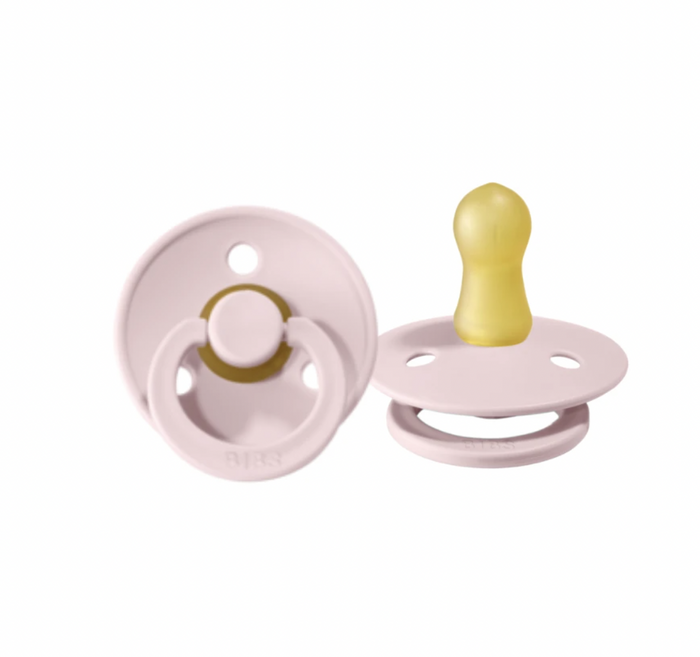 BIBS Round Colour Latex Dummies Twin Pack Size 2 (6-18 Months)